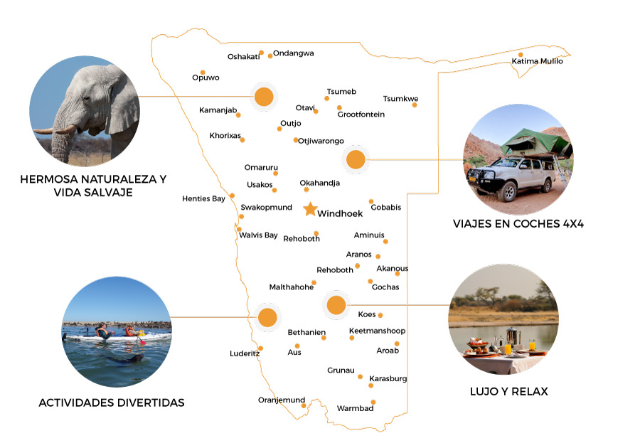 Explore Namibia ofrece vacaciones con coche propio-map